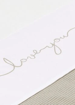 Jollein Baby Laken Wieg 75x100cm Love You - Nougat -Jollein 864x1200 3
