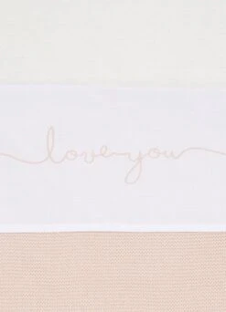 Jollein Baby Laken Ledikant 120x150cm Love You - Pale Pink -Jollein 866x1200