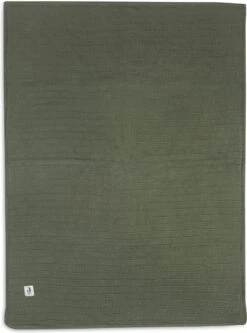 Jollein Baby Deken Wieg Velvet Pure Knit - Leaf Green - GOTS -Jollein 889x1200