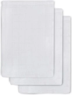 Jollein Baby Hydrofiel Washandje Basic – Wit – 3 Stuks