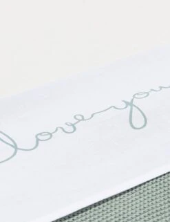 Jollein Baby Laken Wieg 75x100cm Love You - Stone Green -Jollein 922x1200 1