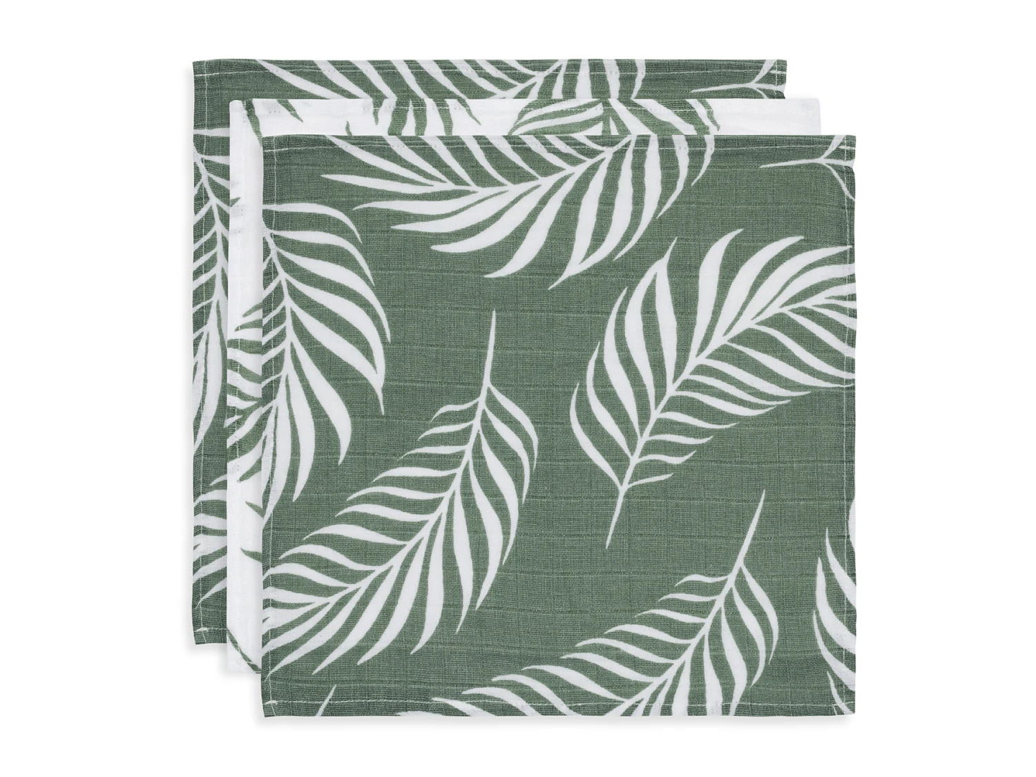 Jollein Hydrofiele Monddoekjes Nature Ash Green 3 Jollein Hydrofiele Monddoekjes Nature Ash Green