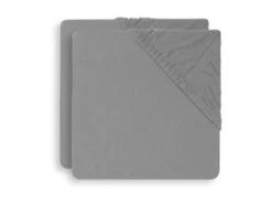 Jollein Hoeslakens Park 75x95cm Storm Grey 2-pack