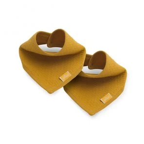Jollein Bandana Brick Velvet Mustard 2-pack 3 Jollein Bandana Brick Velvet Mustard 2-pack