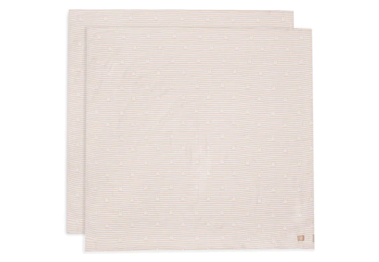 Jollein Hydrofiele Doek Large 115 X 115 Cm Miffy Stripe Biscuit 2-pack 3 Jollein Hydrofiele Doek Large 115 X 115 Cm Miffy Stripe Biscuit 2-pack